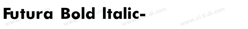 Futura Bold ltalic字体转换